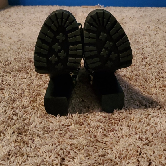 Steve Madden Multi-Color Snakeskin Combat Boots - Picture 7 of 9